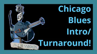 Chicago Blues Intro/Turnaround guitar lesson #guitarlesson #bluesguitar #chicagoblues #blues