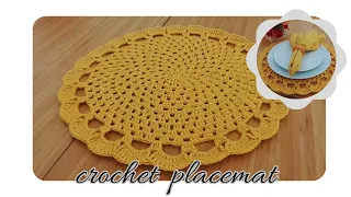 Easy crochet placemat 💛