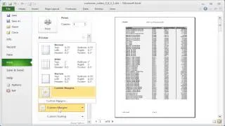 Excel margins: Set margins