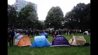 Unangemeldetes G20-Protest-Camp in Altona: Hier räumt die Polizei die Zelte ab