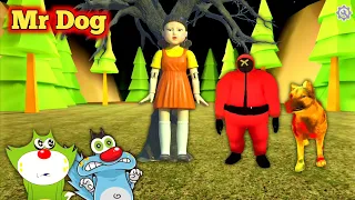 Squid Game Challenge in Mr Dog New Update With Oggy and Jack