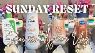 MONTHLY SUNDAY SELF-CARE RESET ROUTINE|HYGIENE SHOWER ROUTINE|RESET THE BATHROOM WITH ME