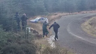 Malcolm Wilson 2022 - Grizedale crash, Max Utting & Claire Williams