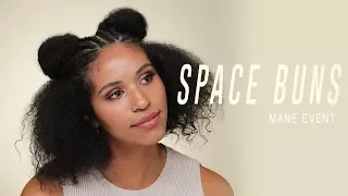 Natural Hair Space Buns Tutorial | ipsy Mane Event