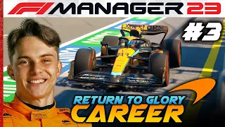 CHASSIS UPGRADES! 300IQ TACTICS WITH PIASTRI IN QUALI 🤣 - F1 Manager 2023 CAREER MODE Part 3