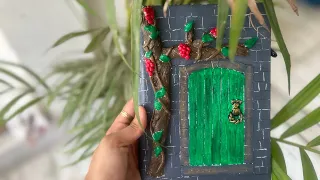 IDiy Notebook Cover| DIY Notebook Decoration Idea | Door imitation | Cardboard craft