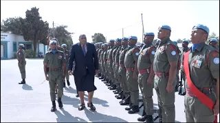 Fijian President accorded a guard of honor at Camp Ziouani UNDOF, Golan Heights