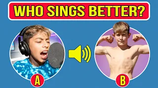 Who Sings Better? #4 | Payton Delu, Salish Matter, Jazzy Skye, Ferran, Preston, MrBeast | Quiz#17
