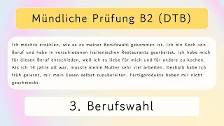 B2 (Beruflich) Mündliche Prüfung Teil 1 ~ 3. Berufswahl