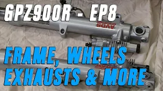 Kawasaki Ninja GPZ900R Rebuild EP8 - Frame Wheels Exhausts and More