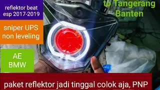 reflektor beat 2017-2019 sniper UPS non leveling sinar otomotif