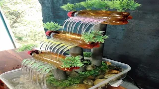 DIY - How to make Waterfall Fountain Using Plastic Bottle // Fountain Craft