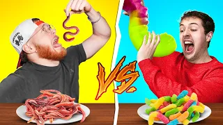 Gummy Food vs Real Food Challenge