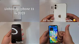 Unboxing Iphone 11 (2023) • (ASMR • RAINY MOOD • AESTHETIC)