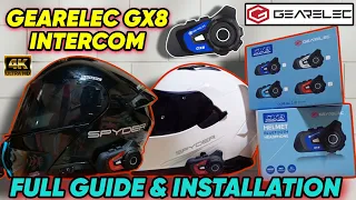 UNBOXING GEARELEC GX8 MOTORCYCLE BLUETOOTH INTERCOM HEADSET FOR HELMET INTERCONNECTION - SULIT TO! 💯