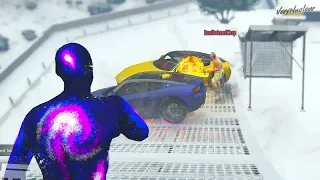 GTA 5: 100% IMPOSSIBLE SNOW PARKOUR RACE with CHOP & BOB