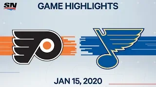 NHL Highlights | Flyers vs Blues - Jan. 15, 2020