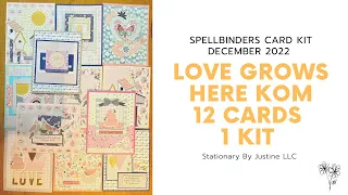 12 Cards 1 Kit | Love Grows Here | Spellbinders Card Kit December 2022