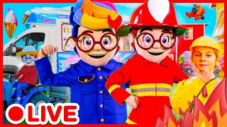 🔴 LIVE | TRUCKS, GARAGE AND TOYS 🚌 Kids pretend play compilation