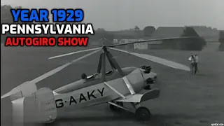 Year 1929 - Autogiro Juan de La Cierva showing in U.S.A.