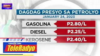 Presyo ng produktong petrolyo muling tumaas | TeleRadyo Balita (24 Jan 2023)