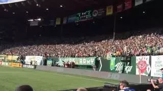 Timbers Army Chanting and Final 15 at #PORvsNY