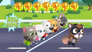 Talking Tom Gold Run All Characters in Racing Contest - New Update - Full Screen - Android Gameplay