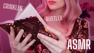 ASMR Paper Sounds for Crinkles (no talking) binaural | Tissue Paper | Page Turning | Sequins