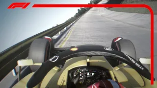 Driving an F1 2022 Car Around the 1955 Version of Monza