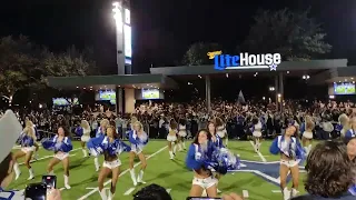 Dallas Cowboys cheerleaders perform Miller Lite House 1/16/23 watch party NFL playoffs South view