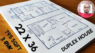 22 x 36 DUPLEX HOUSE DESIGN II 22 x 36 GHAR KA DESIGN II 22 x 36 DUPELX HOUSE PLAN