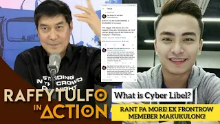 RAFFY TULFO IN ACTION, TULOY ANG KASO KAY DAVE VILLANUEVA (ANO BA ANG CYBER LIBEL?)