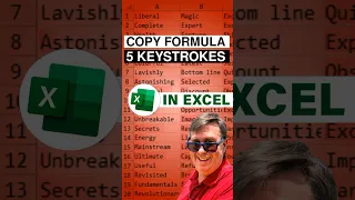 Excel Fast Way to Copy Formula to Bottom of Data in Five Keystrokes #excel