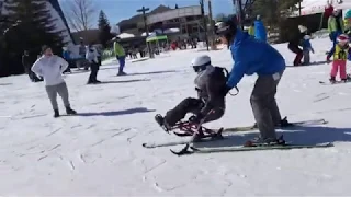 Adaptive skiing: learning to ski on a monoski