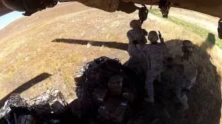 Sling load view from inside Chinook