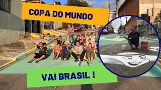 Pintando a rua para a copa