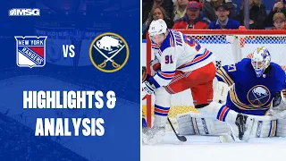 Rangers Fall To Sabres In Overtime In  Buffalo Goaltender Devon Levi's NHL Debut | New York Rangers