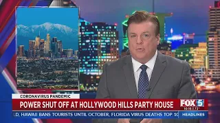 Power Shut Off At Hollywood Hills Party House