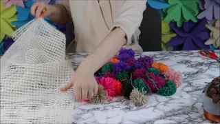 2.  Cum sa faci covor din pampoane - How to make a pom pom rug