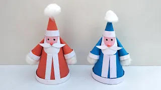 How to make santa claus with paper | Santa claus making at home |  Christmas craft ideas
