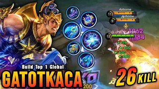 26 Kills!! Gatotkaca Mage Build (ONE HIT DELETE) - Build Top 1 Global Gatotkaca ~ MLBB