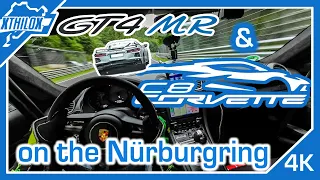 Chasing the new CORVETTE C8 on NÜRBURGRING NORDSCHLEIFE with my 718 GT4 MR - BTG 4K