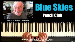 Super easy piano lesson - Blues Skies