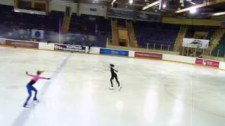 Polina Tsurskaya, SP at practice, Russian Juniors 2014
