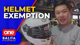 Paggamit ng helmet sa kalsada, may exemption