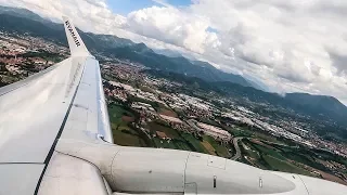 RYANAIR Boeing 737-800 SCENIC TAKEOFF from Bergamo / Milan Airport (BGY)