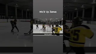 Special Goalie! 🤣 #micdup #micdupjames #hockey #youthhockey #funnykids #gotem