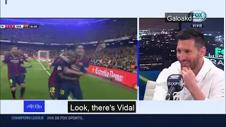 Messi reacts to his goals (English subtitles)