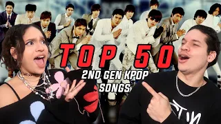 Waleska & Efra react to 50 LEGENDARY 2ND GENERATION K-POP SONGS