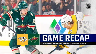 Predators @ Wild 1/25 | NHL Highlights 2024